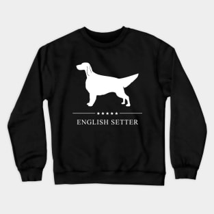 English Setter Dog White Silhouette Crewneck Sweatshirt